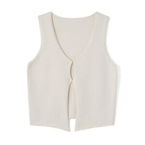 Mimosa boutique Cream Sleeveless Knit Vest